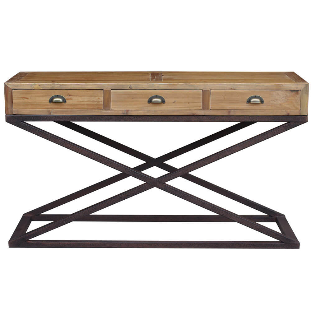 Monarch I Three Drawer Console Table